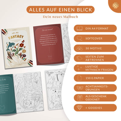 Malbuch für Kinder "INTO MY FANTASY"